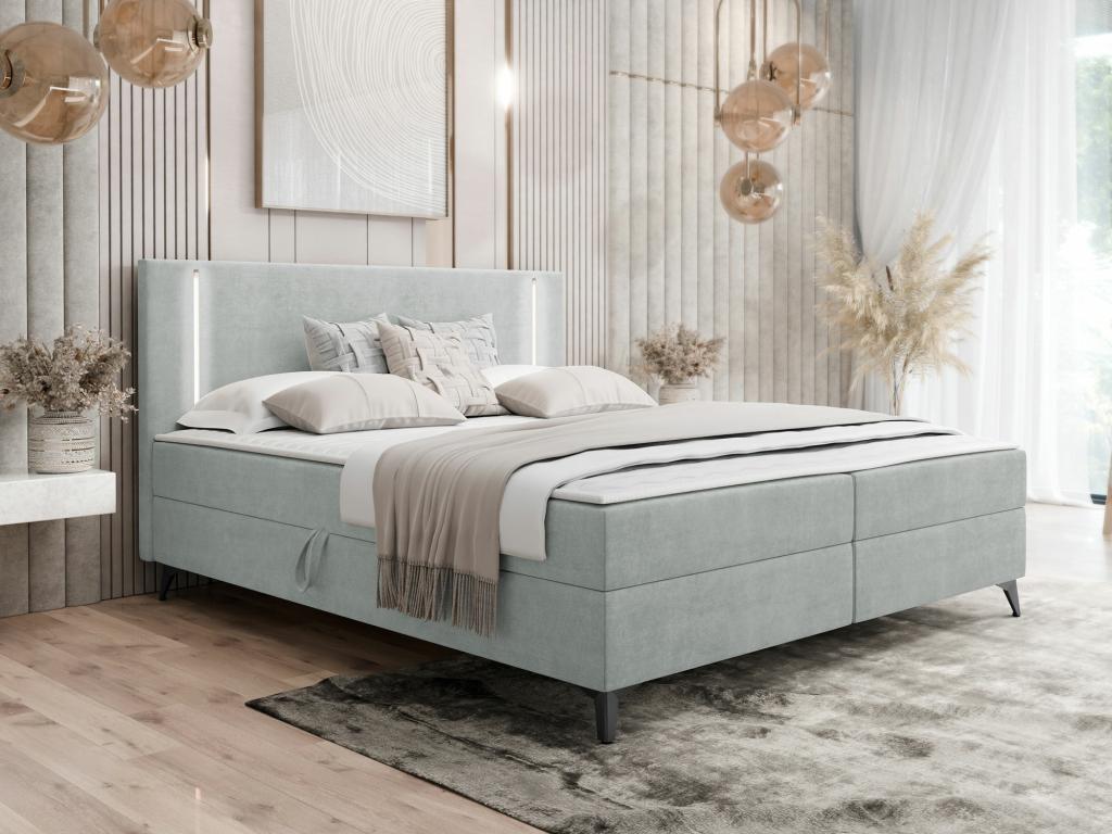 Continental bed Bohometop 147 Double Continental Gray 180x200 Tapestry 185x207cm 47195GIMP