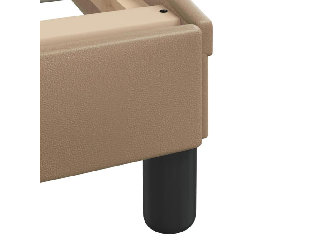 Bed with cappuccino mattress 90x200 cm faux leather 84733HKYC