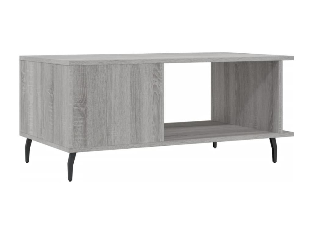 Bohometop grey coffee table 90x50x40 cm engineered wood 00766RDQR