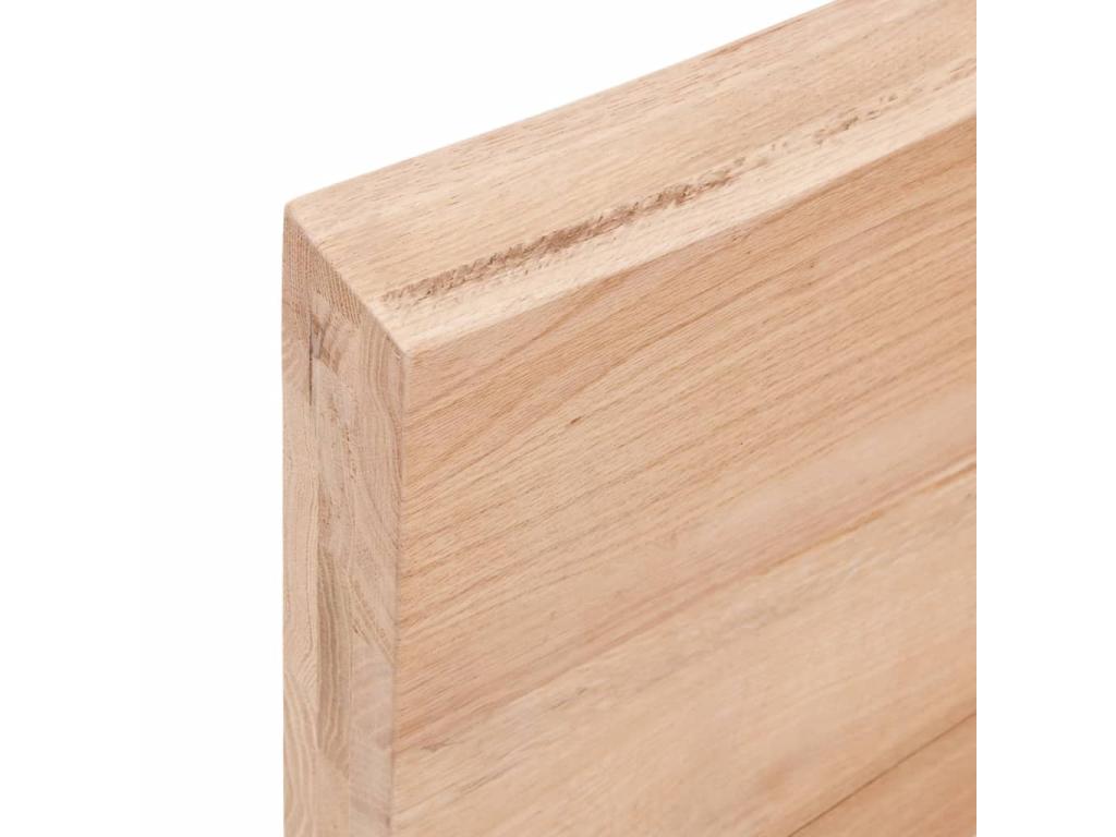 Light brown wall shelf, treated solid oak wood, 99557ZFRE