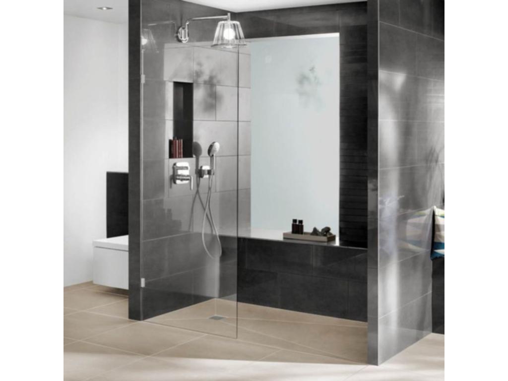 Bohometop rectangular shower tray for tiling, 200x100 cm, with offset drain and adhesive, 320 mm, 59402YITY