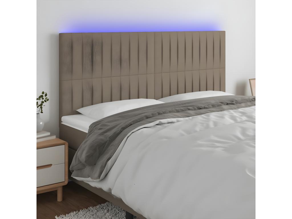 Bohometop LED Headboard 180x5x118/128 cm Fabric 92047OXCU