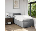 Bohometop bed base with mattress, light grey, 90x200 cm, fabric, 22617NPEQ