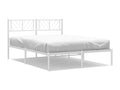 Metal bed frame with white headboard 120x190 cm 26708HUSC
