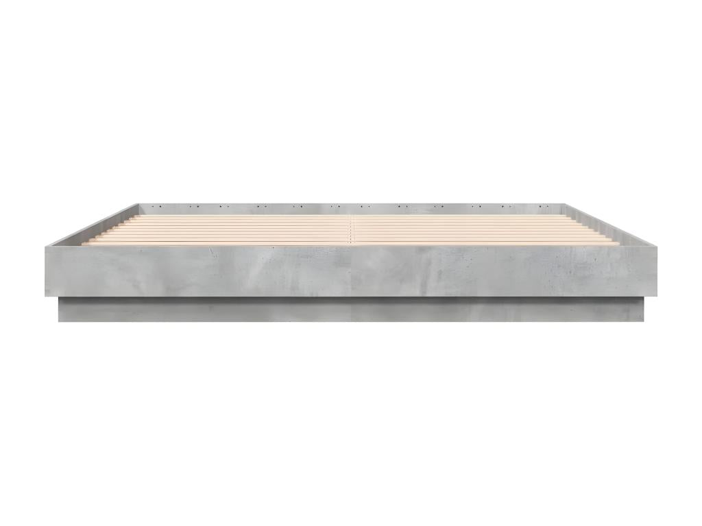 Bed frame without mattress concrete gray 200x200 cm 11909OTZB