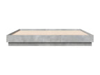 Bed frame without mattress concrete gray 200x200 cm 11909OTZB