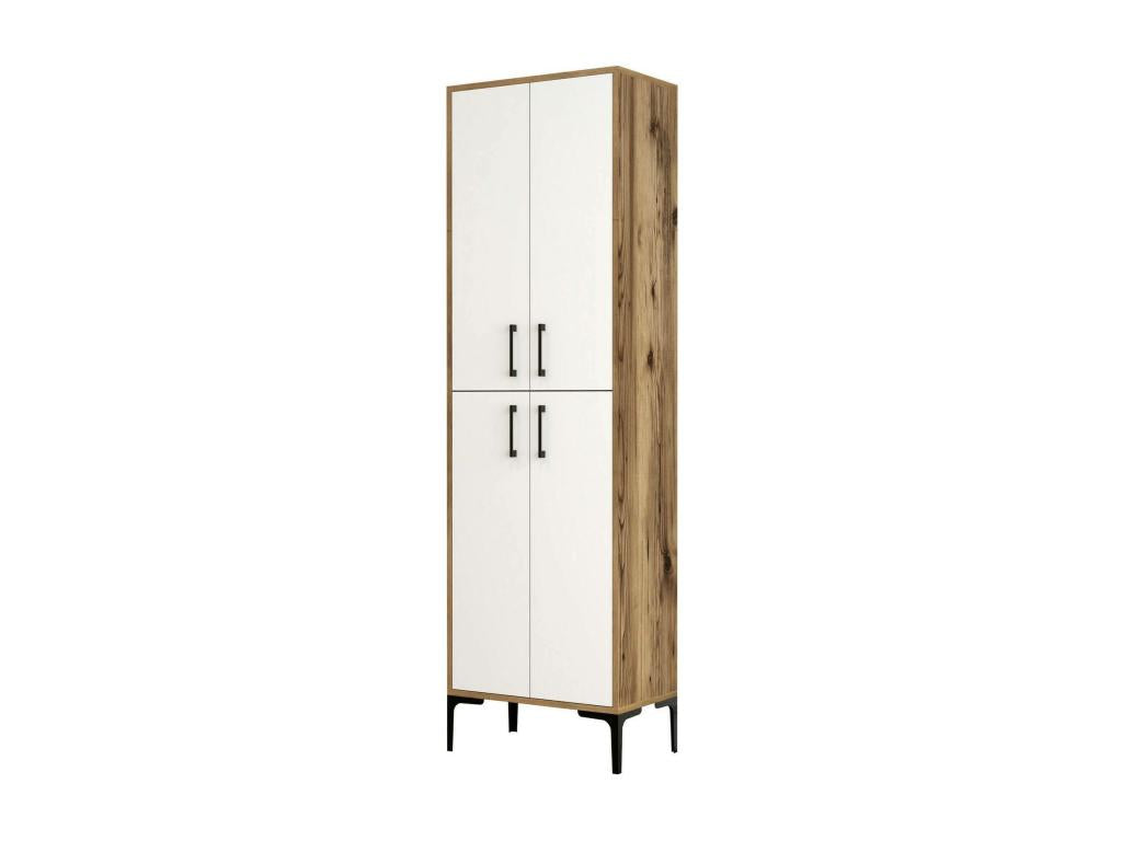 Bohometop Shoe Cabinet, Multipurpose Entryway Shoe Cabinet, Shoe Storage, 60x35x200 cm, Walnut and White, 34623DKXO