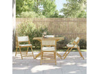 Homelumiere folding chairs, set of 4, and cream-white cushions