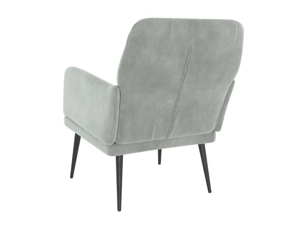 Light Grey Armchair 62x79x79 cm Velvet 81464CQNN