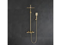 Thermostatic shower and bath column - Brushed gold 48847YKQY