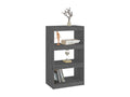 Bookshelf/Room Divider, Grey, 60x30x103.5 cm, Solid Pine, 02247PIAX