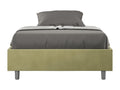 Bohometop 26245JSPU Double Bed Frame with Upholstered Slatted Base 140x200 cm, Green Microfiber
