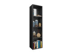 Black TV/Bookcase 36x30x143 cm Chipboard 74457UAGK