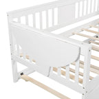 Twin Wooden Daybed with Trundle Bed , Sofa Bed for Bedroom Living Room