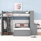 Full size Loft Bed with a twin size Stand-alone bed