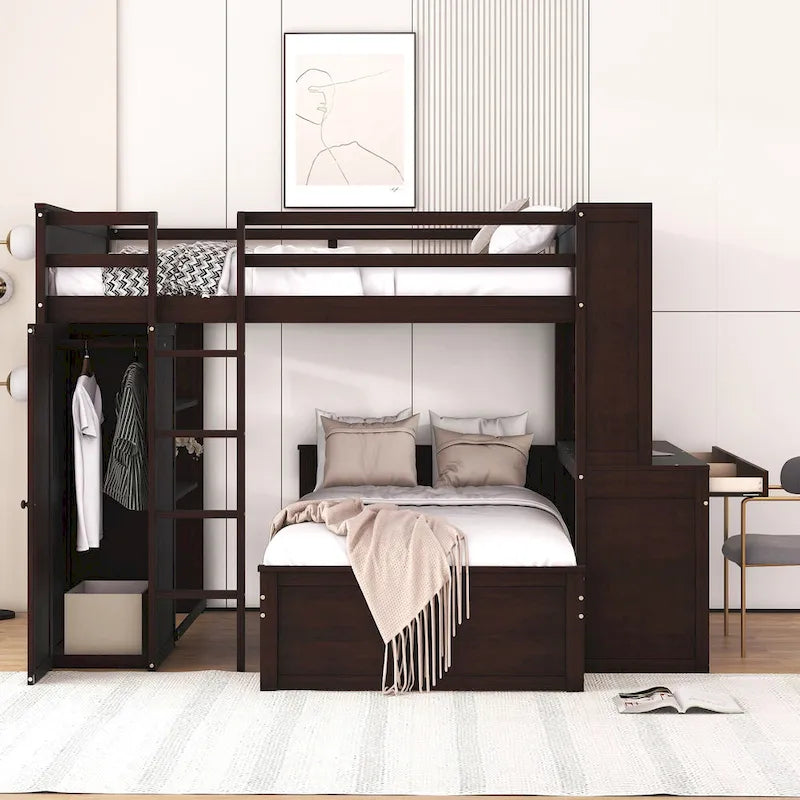 Full size Loft Bed with a twin size Stand-alone bed