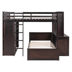 Full size Loft Bed with a twin size Stand-alone bed