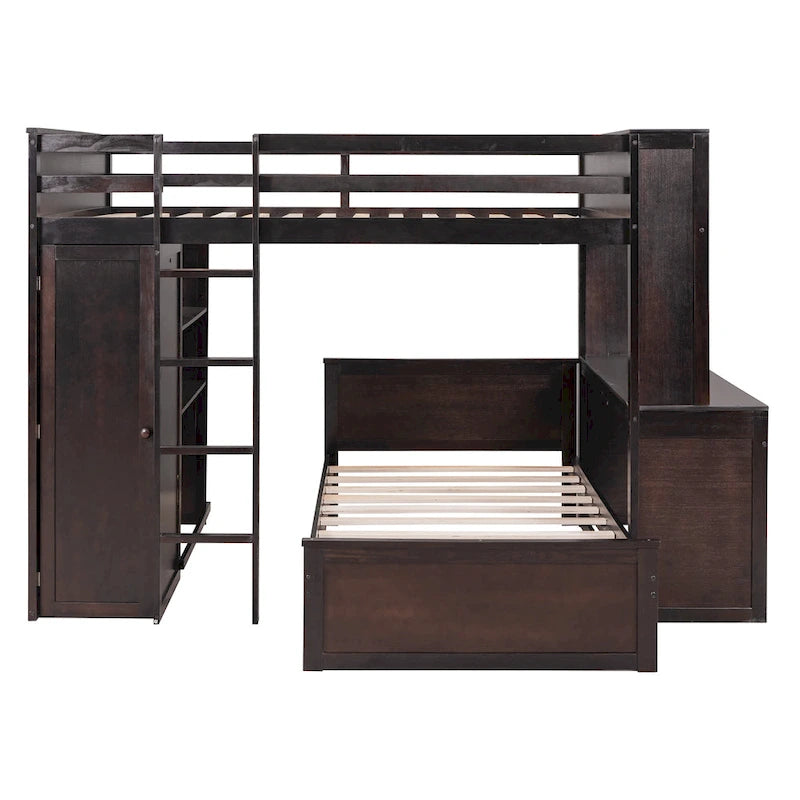 Full size Loft Bed with a twin size Stand-alone bed