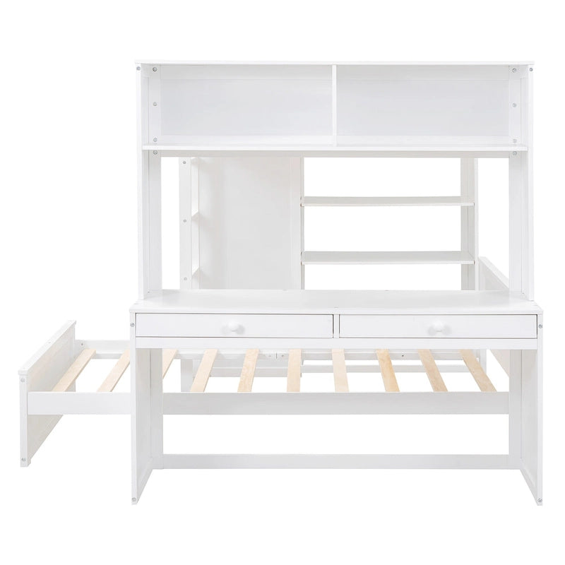 Full size Loft Bed with a twin size Stand-alone bed