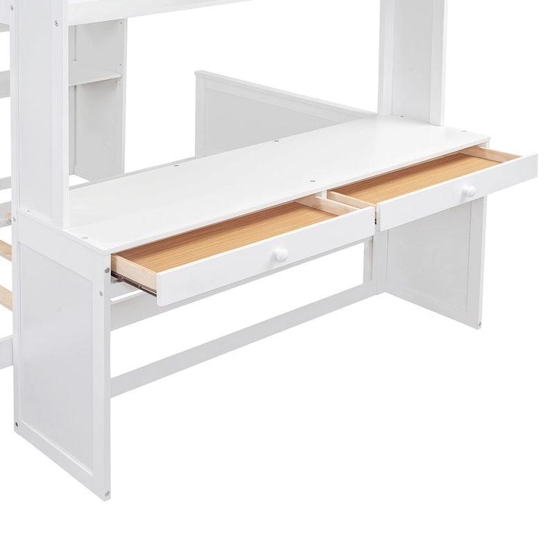 Full size Loft Bed with a twin size Stand-alone bed