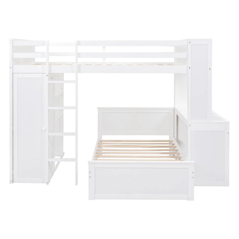Full size Loft Bed with a twin size Stand-alone bed