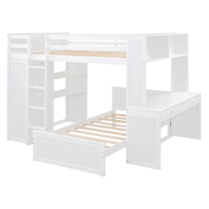 Full size Loft Bed with a twin size Stand-alone bed