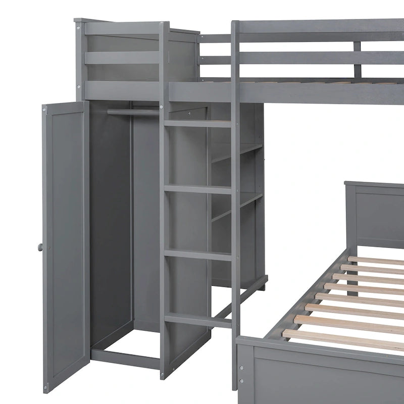 Full size Loft Bed with a twin size Stand-alone bed