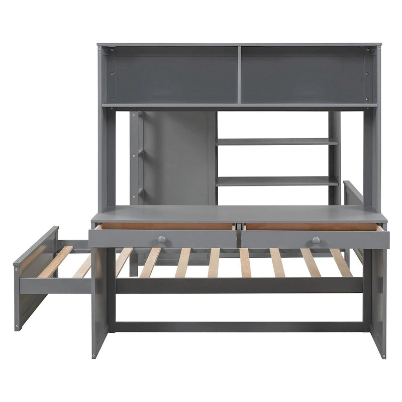 Full size Loft Bed with a twin size Stand-alone bed