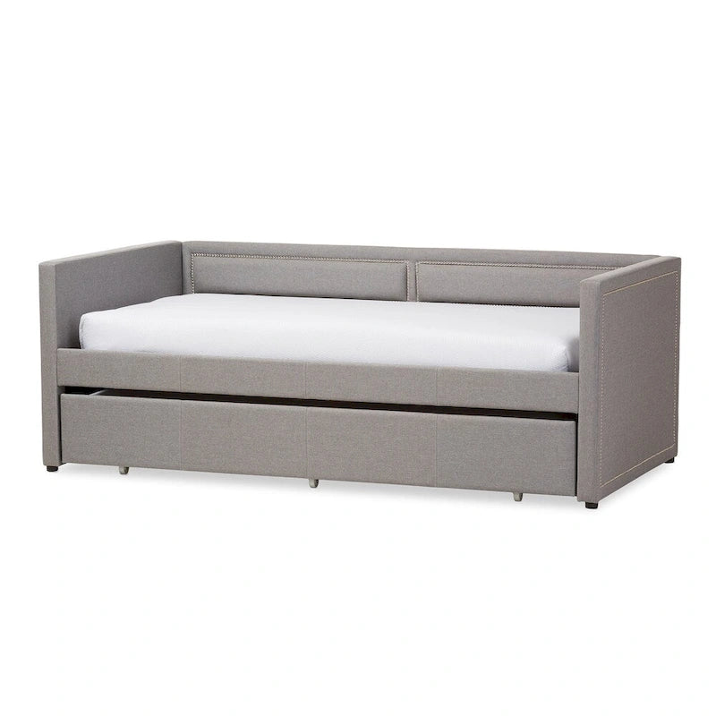 Contemporary Fabric Daybed with Trundle by Baxton Studio