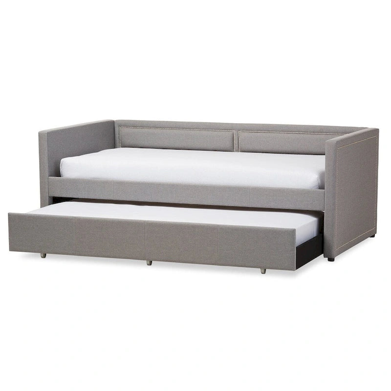 Contemporary Fabric Daybed with Trundle by Baxton Studio