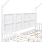 Wooden Full Size House Bed with Trundle