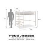 Avenue Greene Tammy Metal Twin Storage Loft with Bookcase