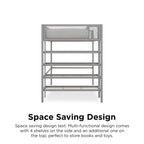 Avenue Greene Tammy Metal Twin Storage Loft with Bookcase