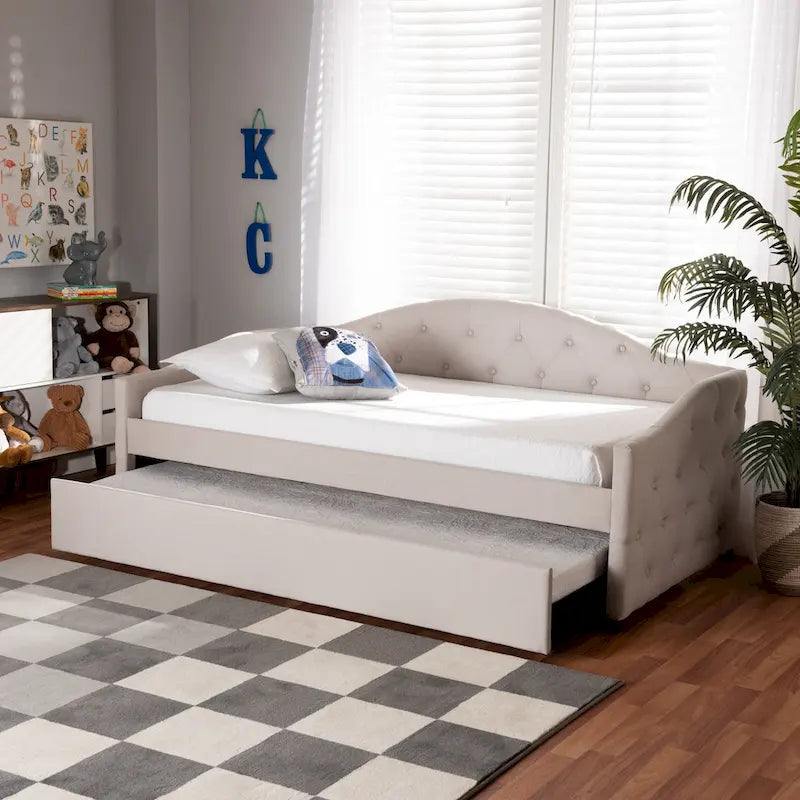 Becker Modern and Contemporary Transitional Daybed with Trundle