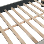 Daybed with Trundle, Full Size Upholstered Daybed with Twin Size Trundle