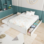 Full Bed With Twin Size Trundle And 2 Drawers