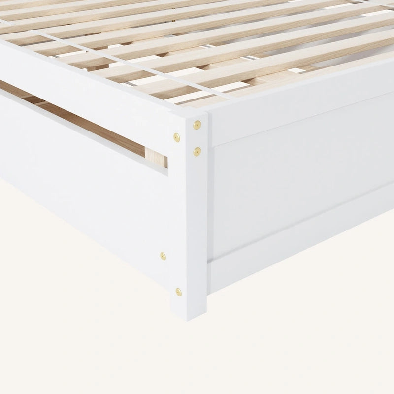 Full Bed With Twin Size Trundle And 2 Drawers