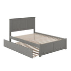 AFI Madison Full Size Platform Bed with Footboard & Full Trundle