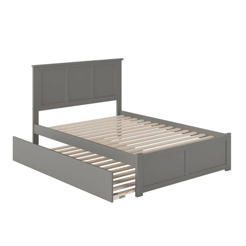 AFI Madison Full Size Platform Bed with Footboard & Full Trundle
