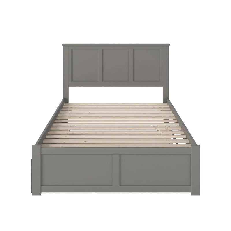 AFI Madison Full Size Platform Bed with Footboard & Full Trundle