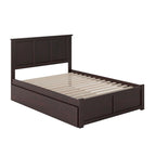 AFI Madison Full Size Platform Bed with Footboard & Full Trundle