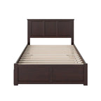 AFI Madison Full Size Platform Bed with Footboard & Full Trundle