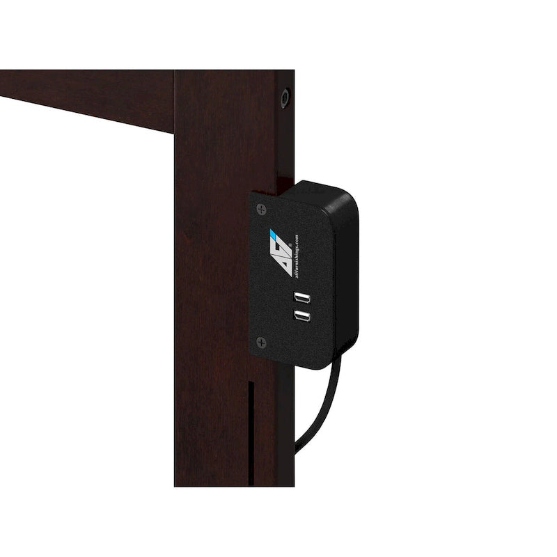 AFI Madison Full Size Platform Bed with Footboard & Full Trundle