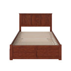 AFI Madison Full Size Platform Bed with Footboard & Full Trundle