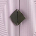 Four Door Wooden Sideboard with Gold Accents, Lilac Purple - 72