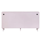 Four Door Wooden Sideboard with Gold Accents, Lilac Purple - 72