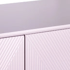 Four Door Wooden Sideboard with Gold Accents, Lilac Purple - 72