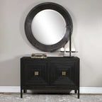 43 Black and Bronze Contemporary 2 Door Cabinet