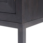 43 Black and Bronze Contemporary 2 Door Cabinet