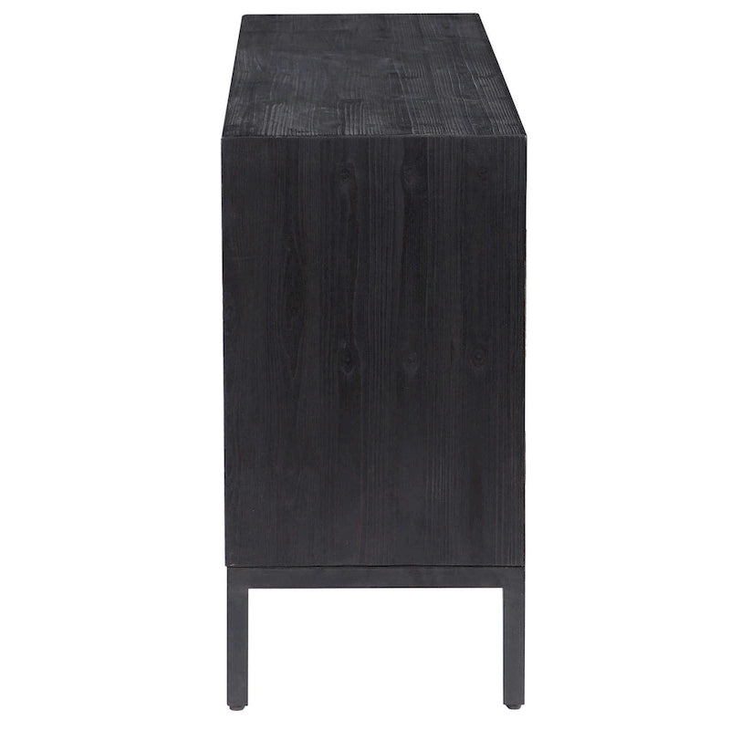 43 Black and Bronze Contemporary 2 Door Cabinet